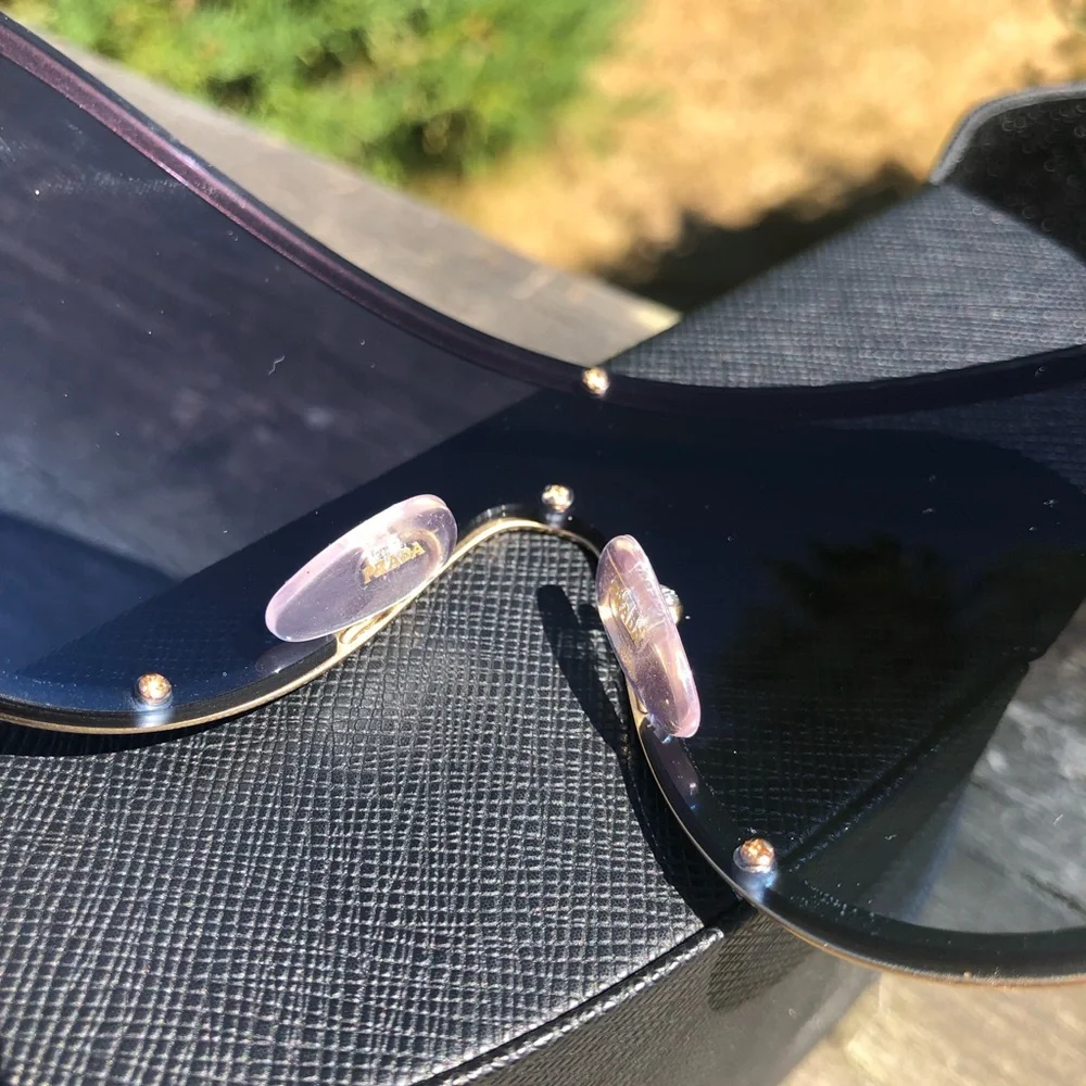 🆕 Prada Gold shield unisex Sunglasses made in Italy